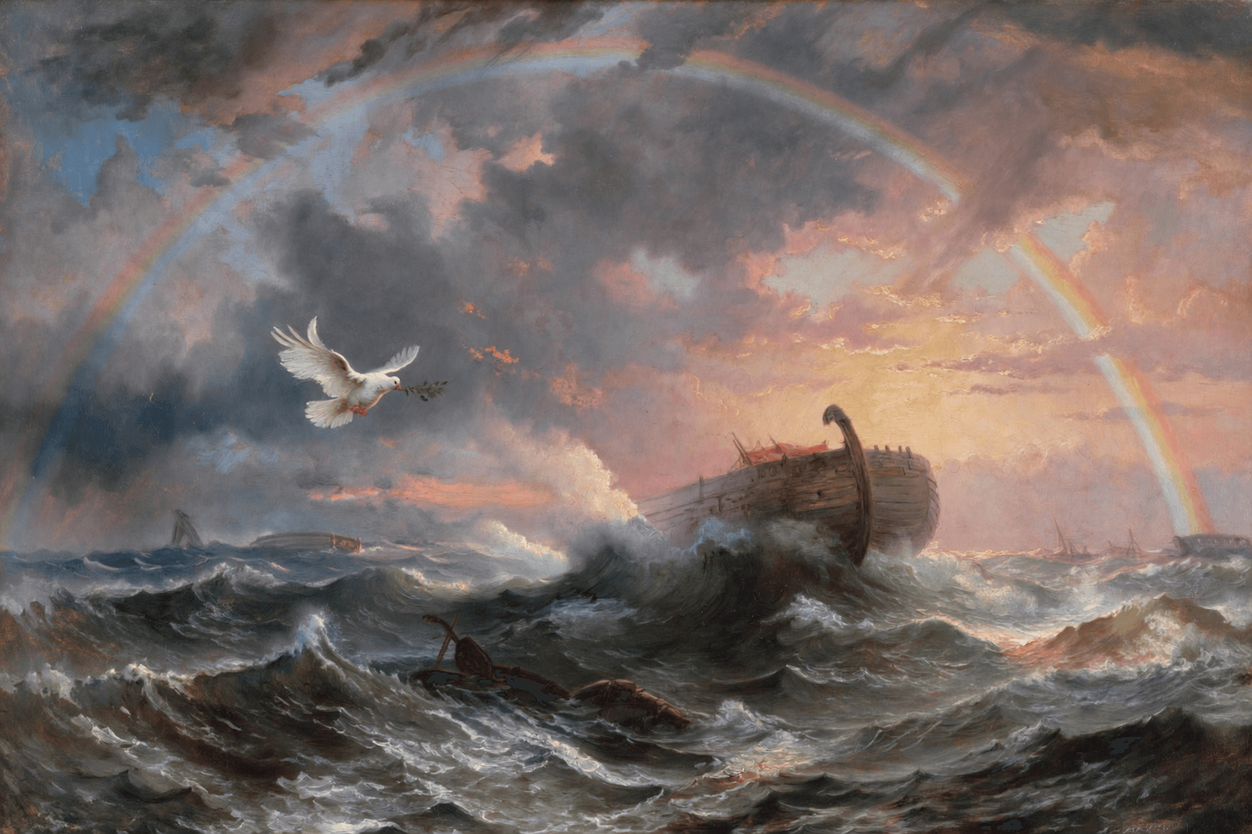 Noah's Ark — biblical wall art print, original digital painting